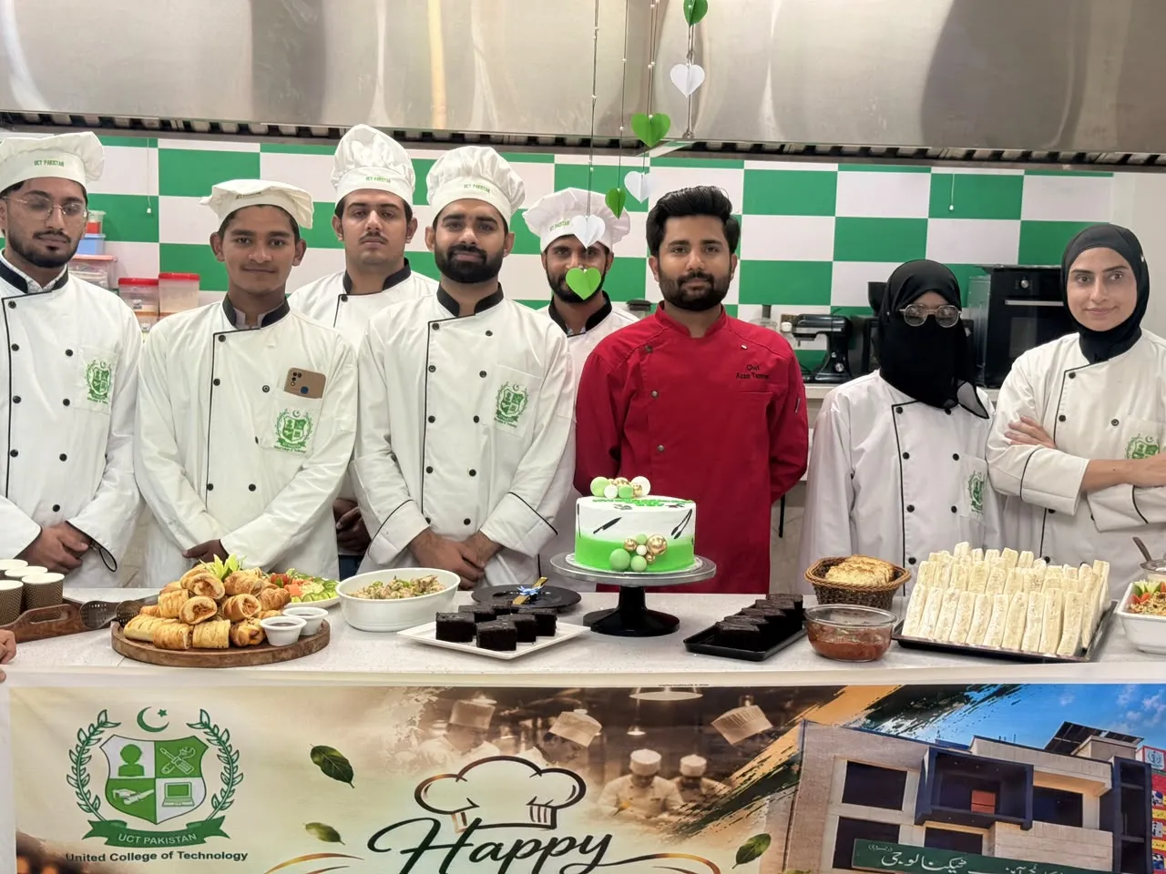 Culinary faculty and students at the International Chef Day counter